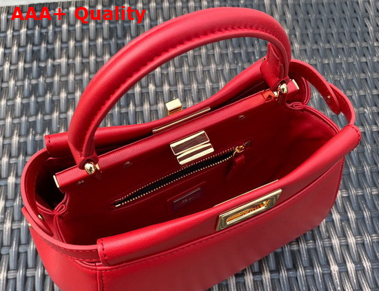 Fendi Peekaboo XS Red Nappa Leather Replica