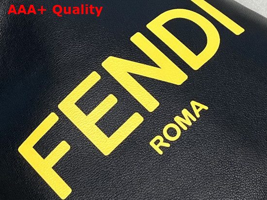 Fendi Phone Pouch Black Nappa Leather Pouch Replica