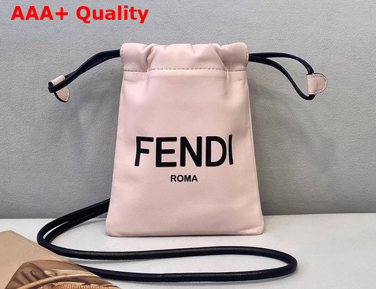 Fendi Phone Pouch Pink Nappa Leather Pouch Replica