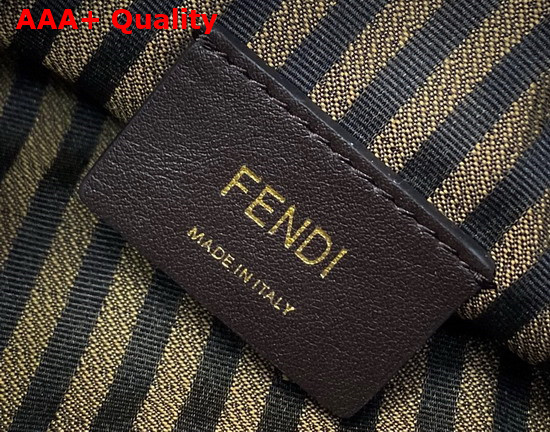 Fendi Rectangular Shaped Mini Bag Made of Glazed Canvas with Yellow and White FF Vertigo Graphic Print Replica