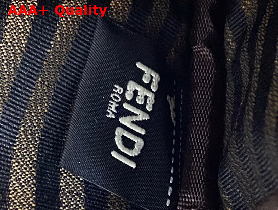 Fendi Rectangular Shaped Mini Bag Made of Glazed Canvas with Yellow and White FF Vertigo Graphic Print Replica