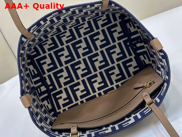 Fendi Roll Mini Midnight Blue FF Jacquard Mini Bag Replica