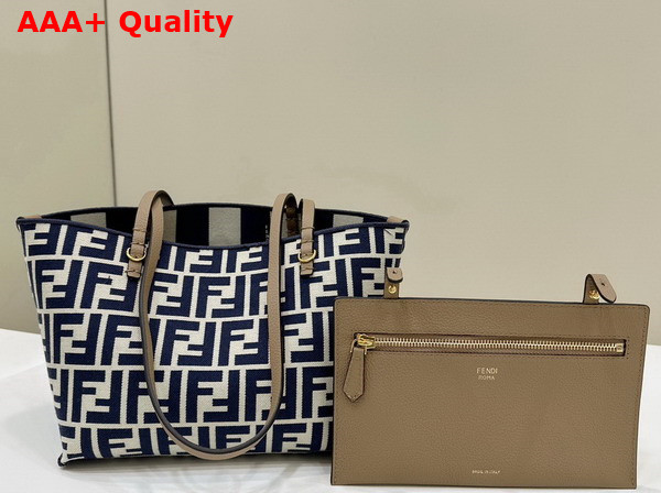 Fendi Roll Mini Midnight Blue FF Jacquard Mini Bag Replica