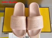 Fendi Roma Slides Pink Leather Slides Replica