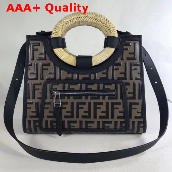 Fendi Runaway Shopper All Over FF Printed Motif Black Replica