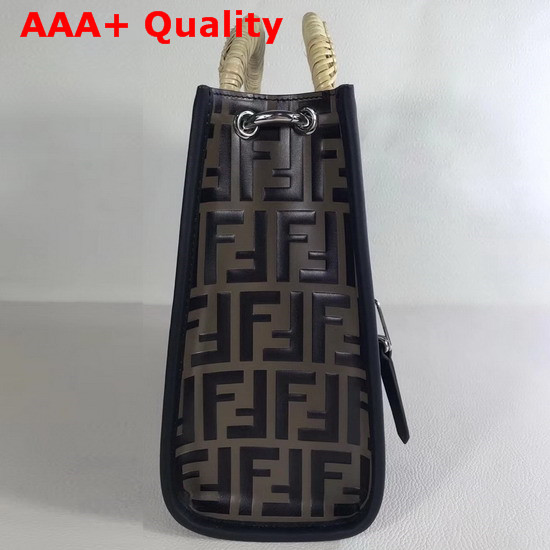 Fendi Runaway Shopper All Over FF Printed Motif Black Replica