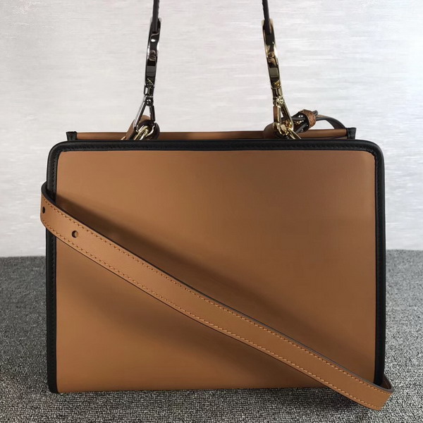 Fendi Runway Small Beige Leather Bag For Sale