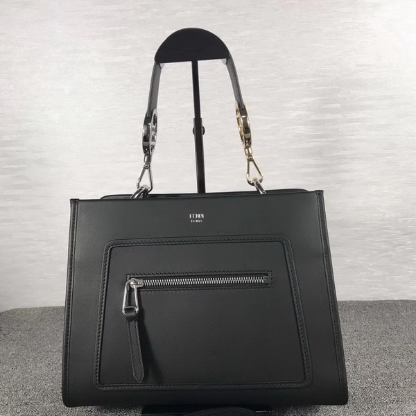 Fendi Runway Small Black Leather Bag For Sale