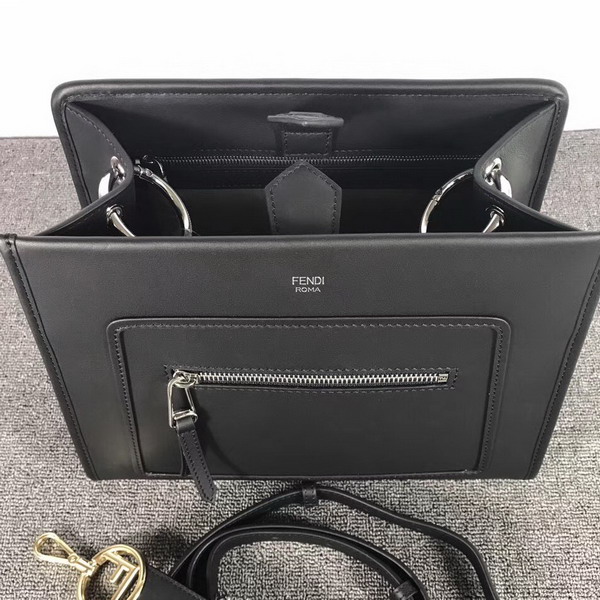 Fendi Runway Small Black Leather Bag For Sale