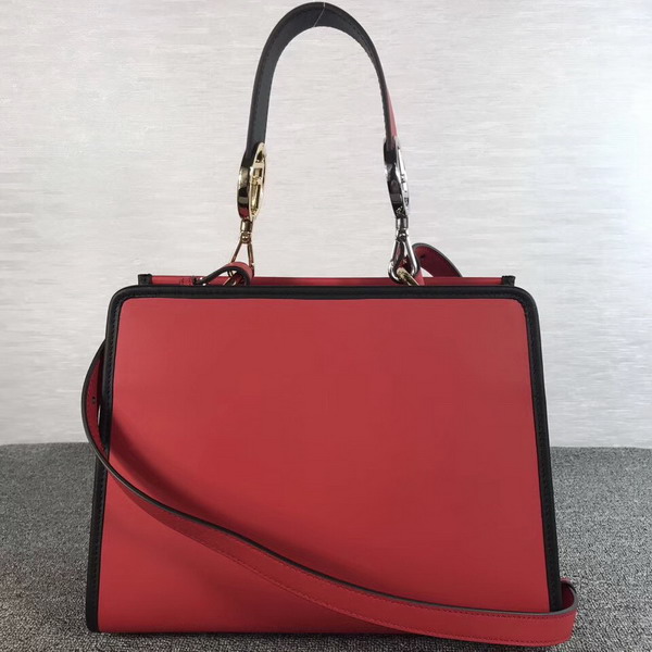 Fendi Runway Small Red Leather Bag For Sale