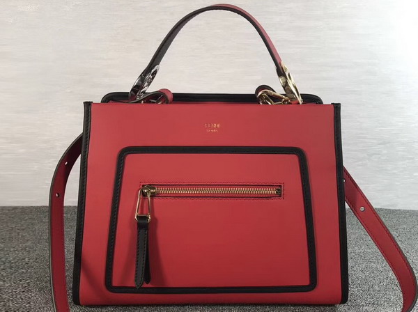 Fendi Runway Small Red Leather Bag For Sale