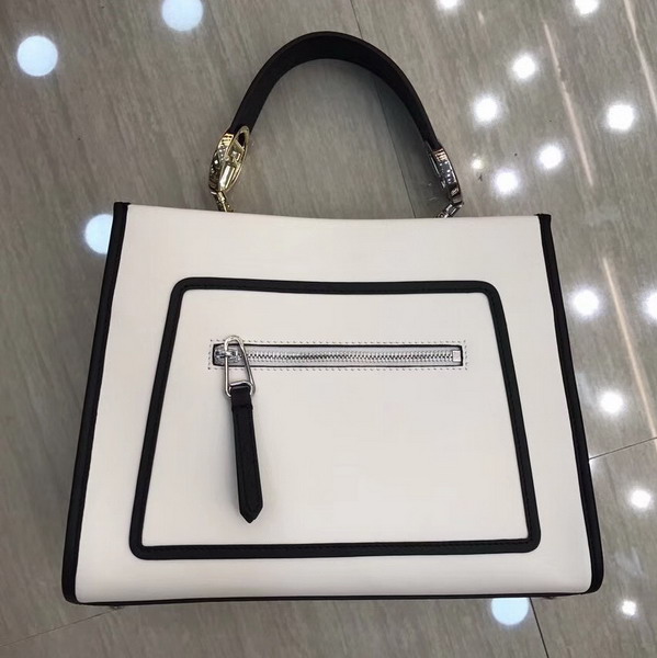 Fendi Runway Small White Leather Bag For Sale