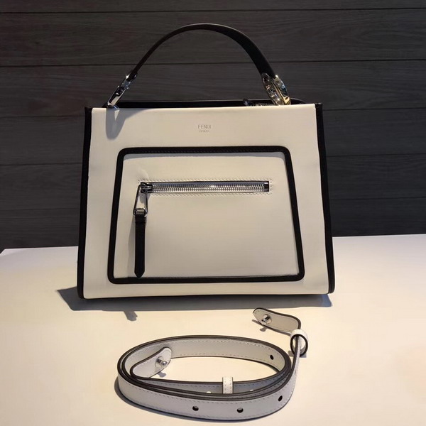 Fendi Runway Small White Leather Bag For Sale