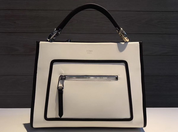 Fendi Runway Small White Leather Bag For Sale