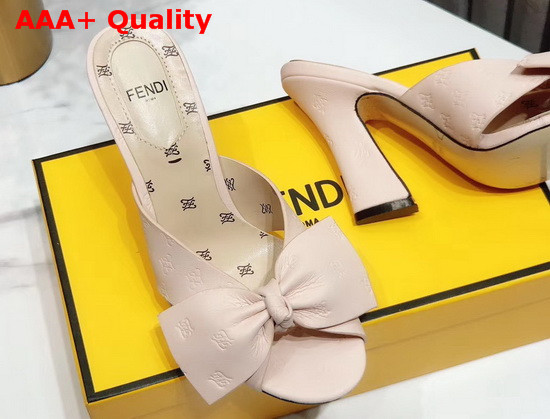 Fendi Sandal with Maxi Bow Pink Calf Leather Replica