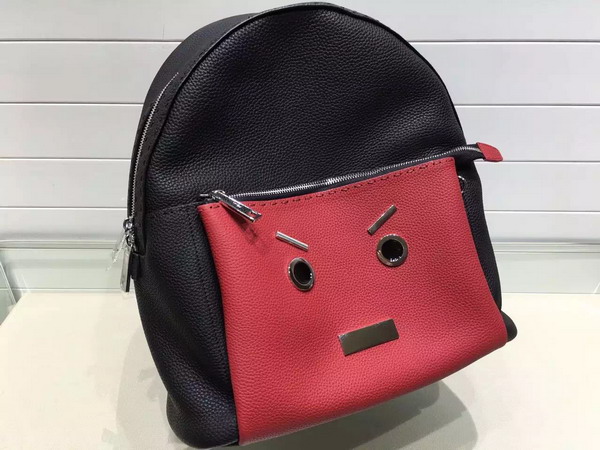 Fendi Selleria Backpack in Black and Red Roman Leather for Sale