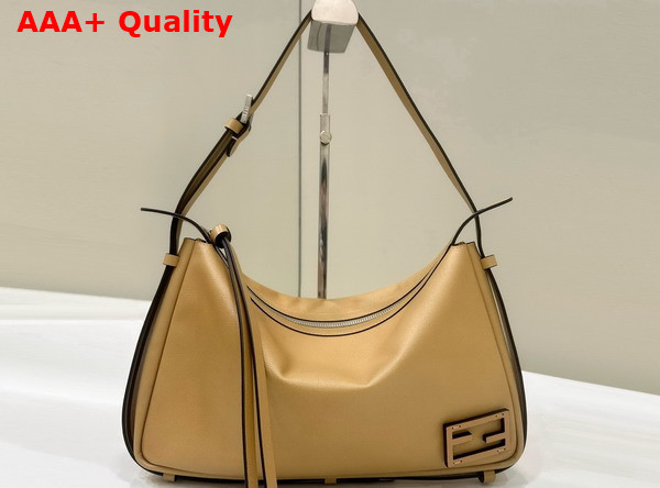 Fendi Simply Fendi Medium Beige Leather Bag Replica