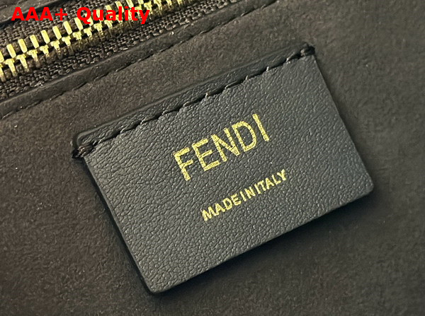 Fendi Simply Fendi Medium Brown FF Jacquard Fabric Bag Replica