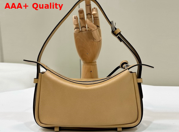 Fendi Simply Fendi Mini Beige Leather Mini Bag Replica