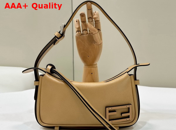 Fendi Simply Fendi Mini Beige Leather Mini Bag Replica