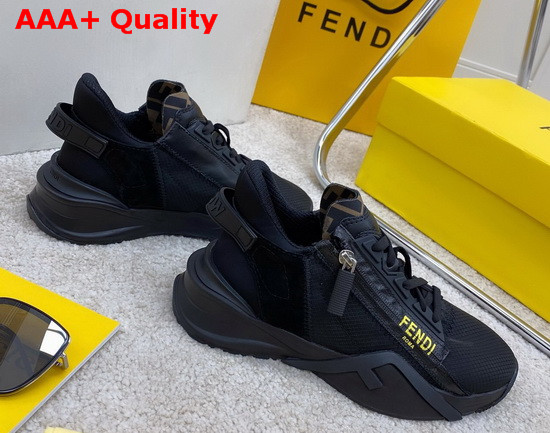 Fendi Slip On Sneakers with Stretch Laces Black Replica