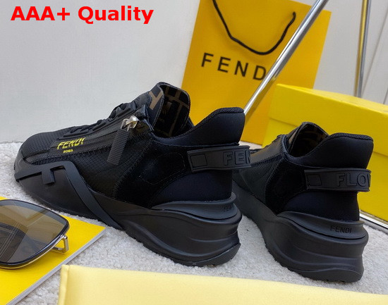 Fendi Slip On Sneakers with Stretch Laces Black Replica