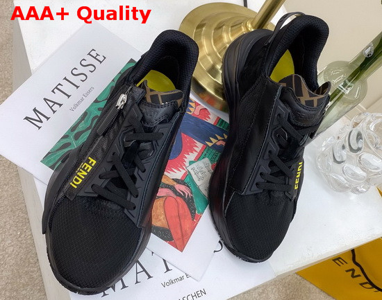 Fendi Slip On Sneakers with Stretch Laces Black Replica