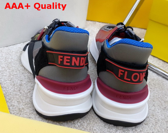 Fendi Slip On Sneakers with Stretch Laces Multicolor Purple Grey Black Replica