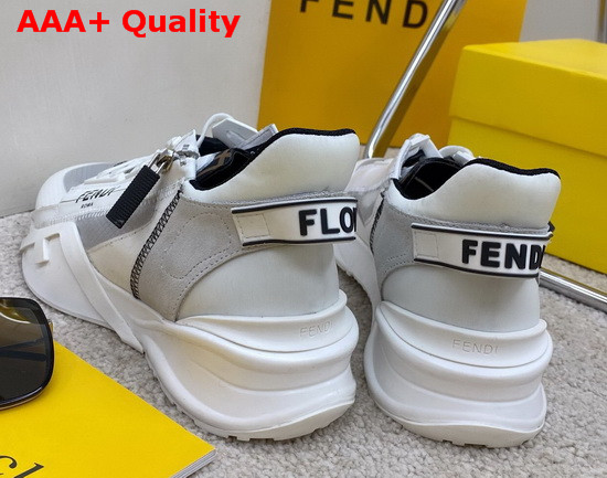 Fendi Slip On Sneakers with Stretch Laces Multicolor White and Grey Replica