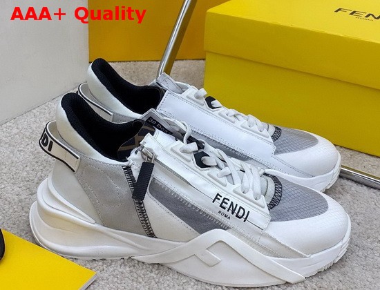 Fendi Slip On Sneakers with Stretch Laces Multicolor White and Grey Replica