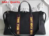 Fendi Slogan Holdall Black Nylon Replica