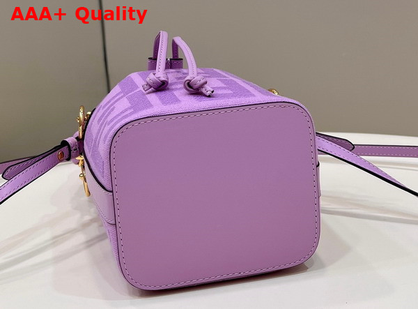 Fendi Small Mon Tresor Bucket Bag in Light Purple Canvas Replica