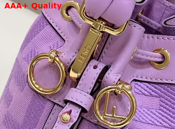 Fendi Small Mon Tresor Bucket Bag in Light Purple Canvas Replica