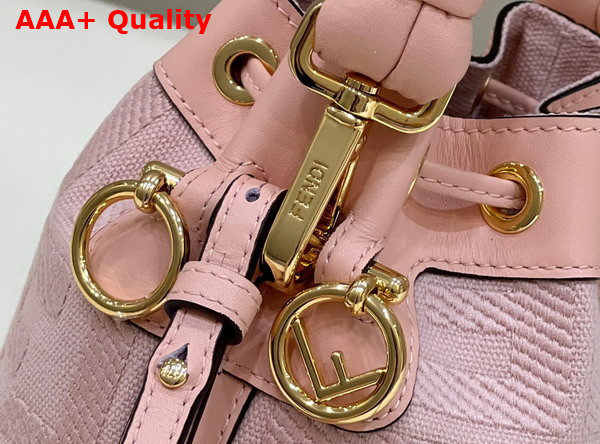 Fendi Small Mon Tresor Bucket Bag in Pink Canvas Replica