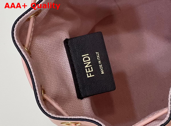 Fendi Small Mon Tresor Bucket Bag in Pink Canvas Replica