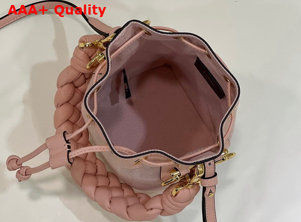 Fendi Small Mon Tresor Bucket Bag in Pink Canvas Replica