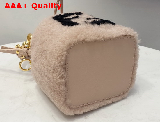 Fendi Small Mon Tresor Bucket Bag in Pink Sheepskin Replica