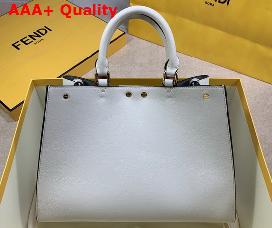 Fendi Small Peekaboo X Tote White Leather Bag Replica