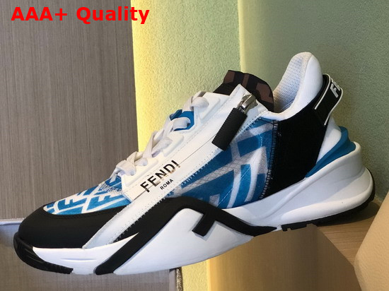 Fendi Sneakers Blue Technical Nylon Low Tops Replica