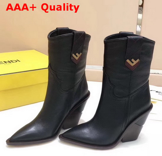 Fendi Sock Boots in Black Calf Leather Replica