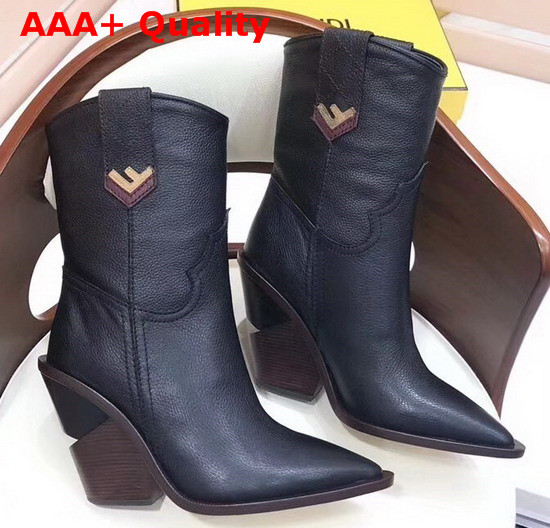 Fendi Sock Boots in Black Calf Leather Replica