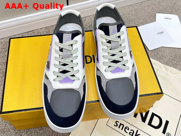 Fendi Step Gray Leather Low Tops Replica