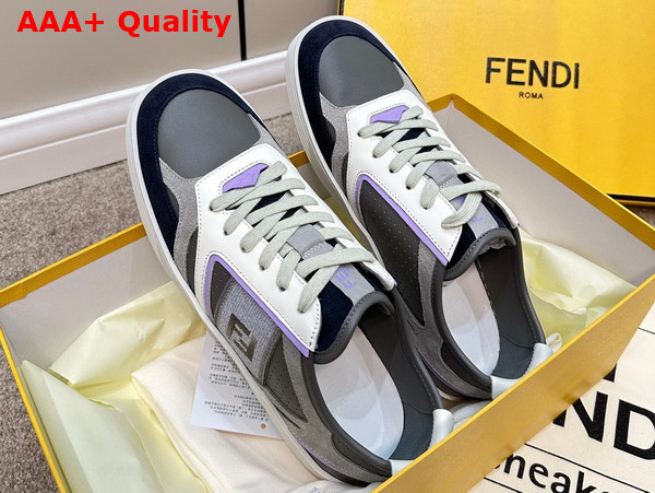 Fendi Step Gray Leather Low Tops Replica