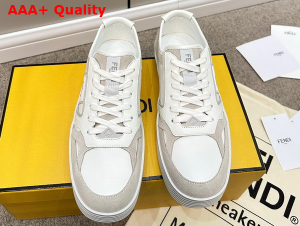 Fendi Step White Leather Low Tops Replica