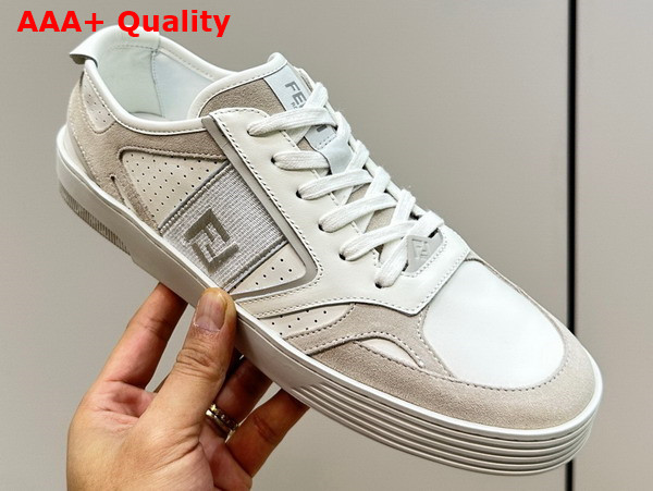 Fendi Step White Leather Low Tops Replica