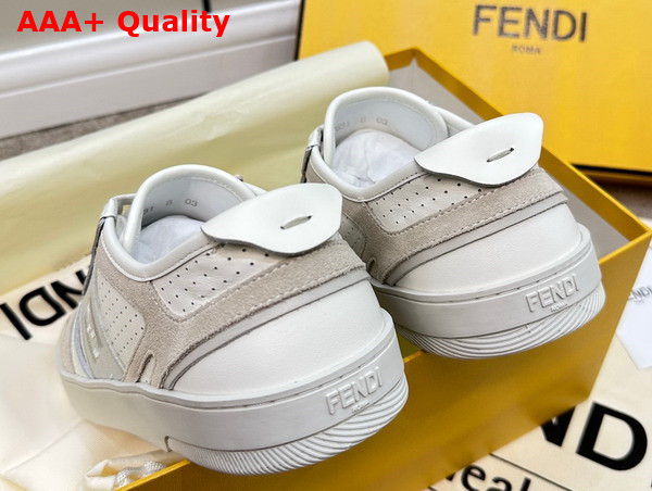 Fendi Step White Leather Low Tops Replica