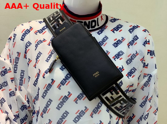 Fendi Strap You PU Shoulder Strap Black Replica