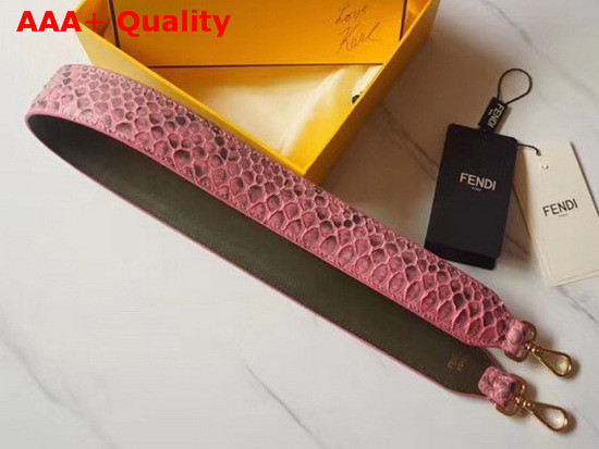 Fendi Strap You Python Shoulder Strap in Pink Replica