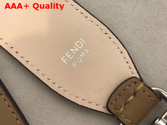 Fendi Strap You Tan Leather Shoulder Strap with Threaded Motif and Bow Replica