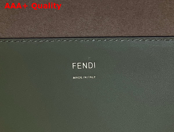 Fendi Sunshine Medium Green Leather Shopper Replica